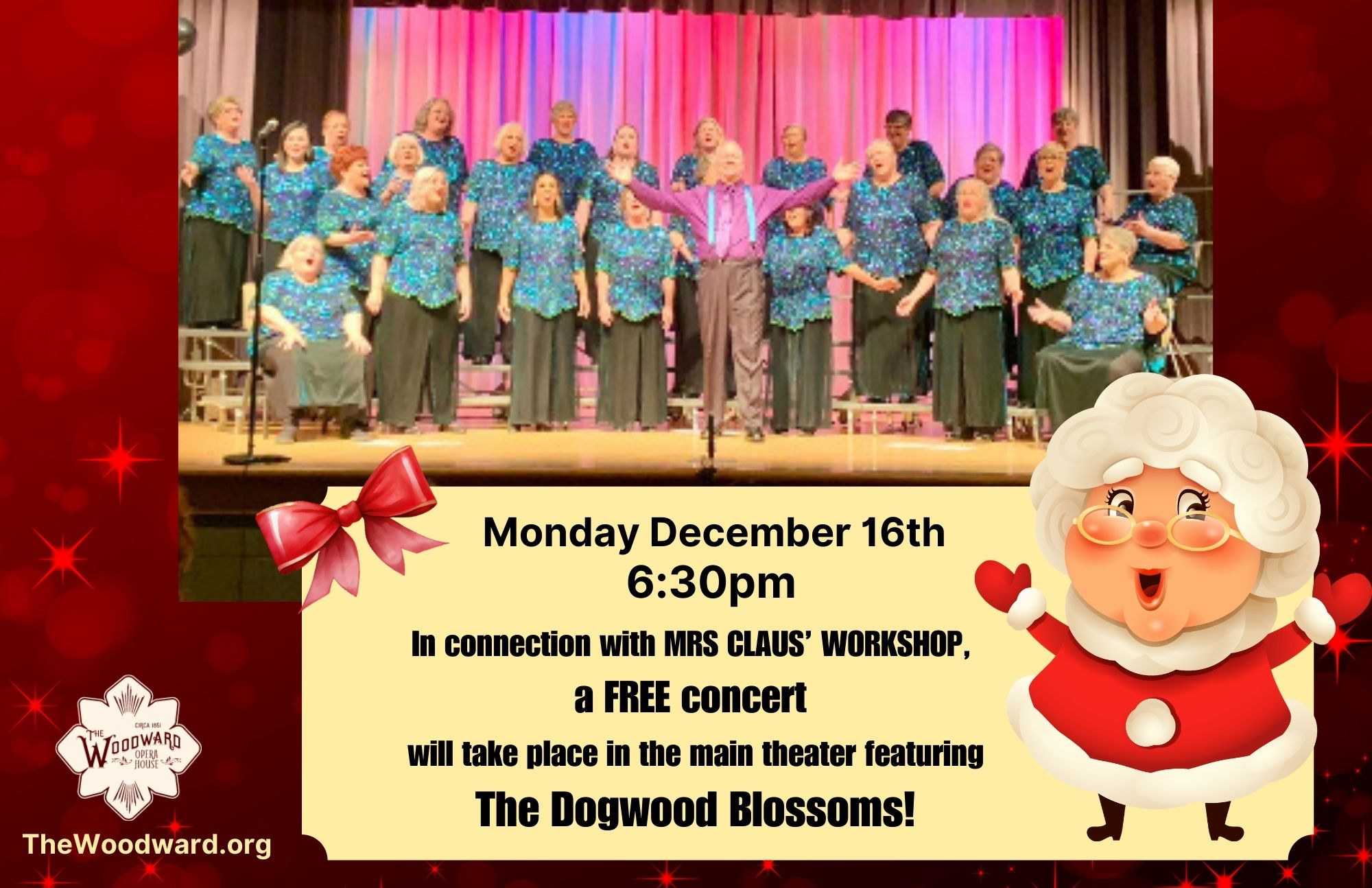 Mrs. Claus' Workshop featuring Dogwood Blossoms Chorus